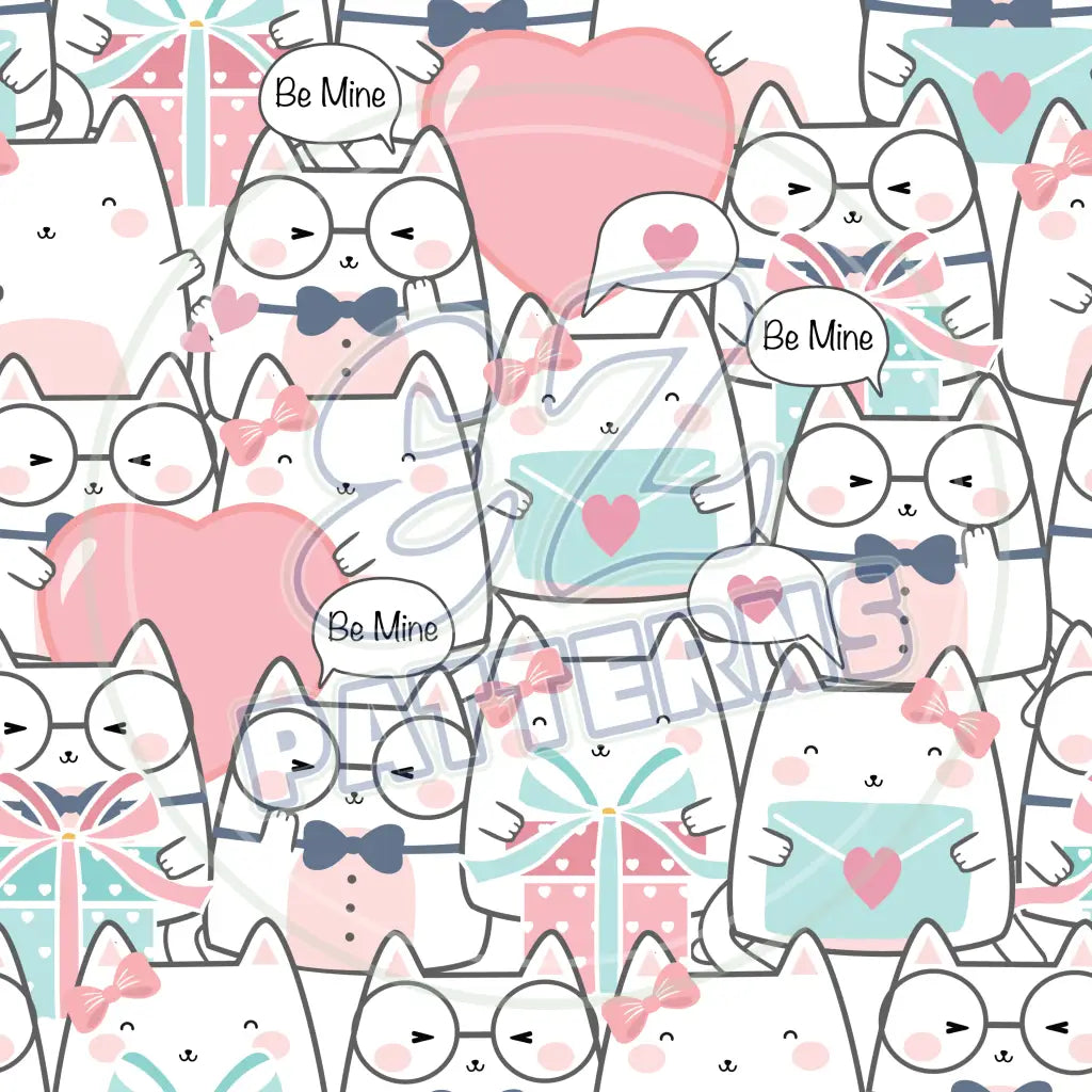 Love Cats 001 Printed Pattern Vinyl