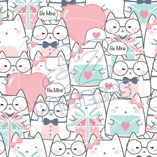 Love Cats 001 Printed Pattern Vinyl