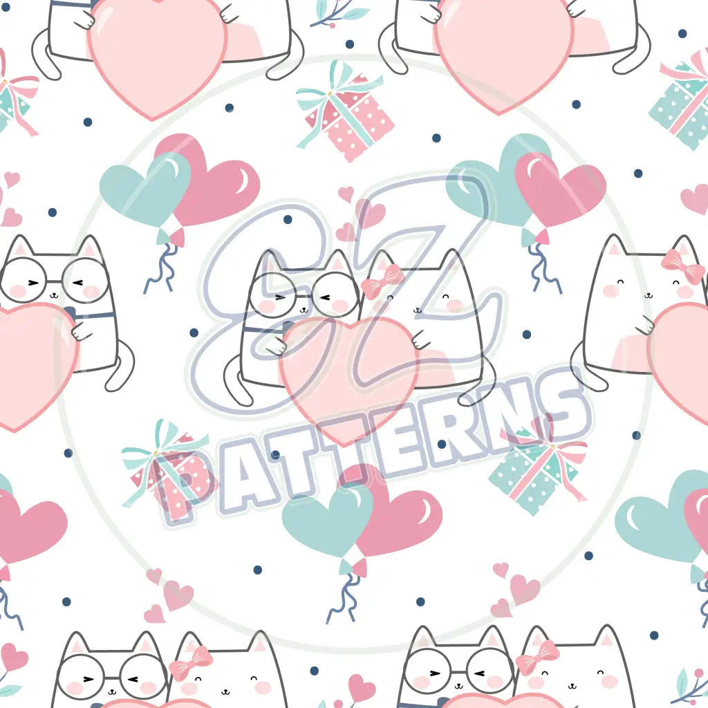 Love Cats 009 Printed Pattern Vinyl