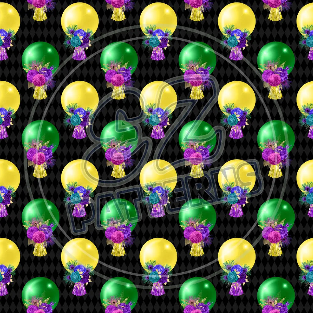 Mardi Gras Bling 005 Printed Pattern Vinyl