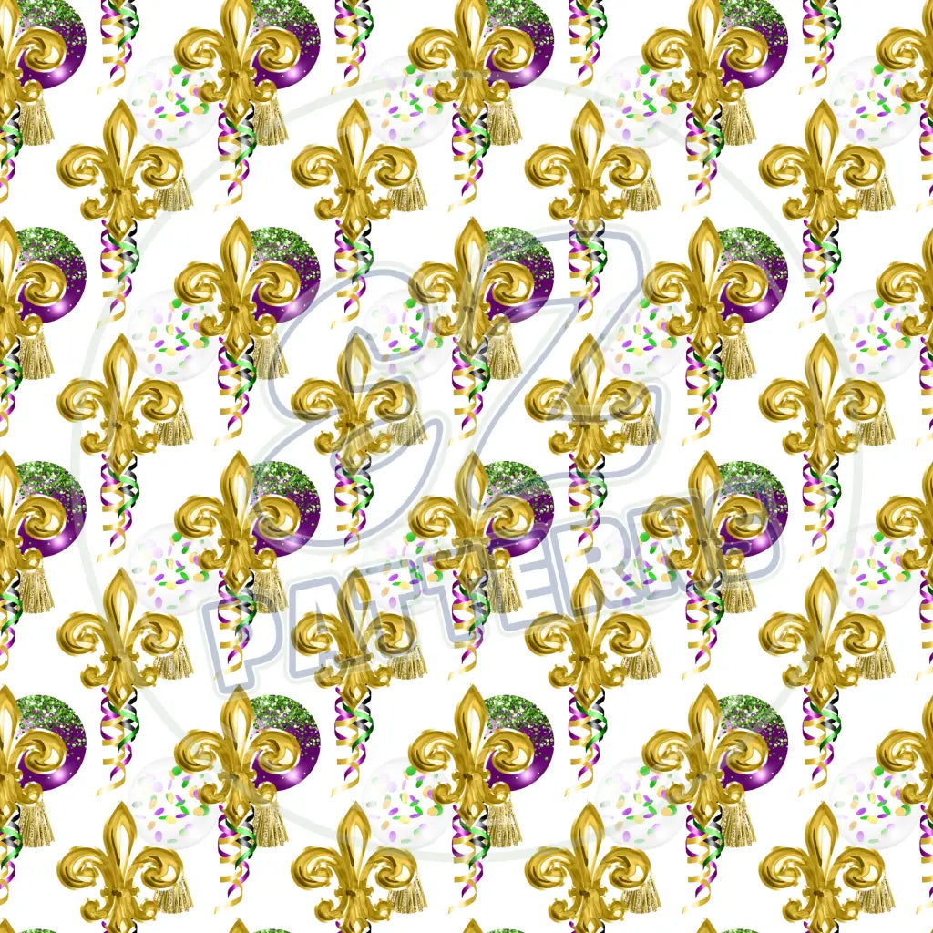 Mardi Gras Bling 008 Printed Pattern Vinyl