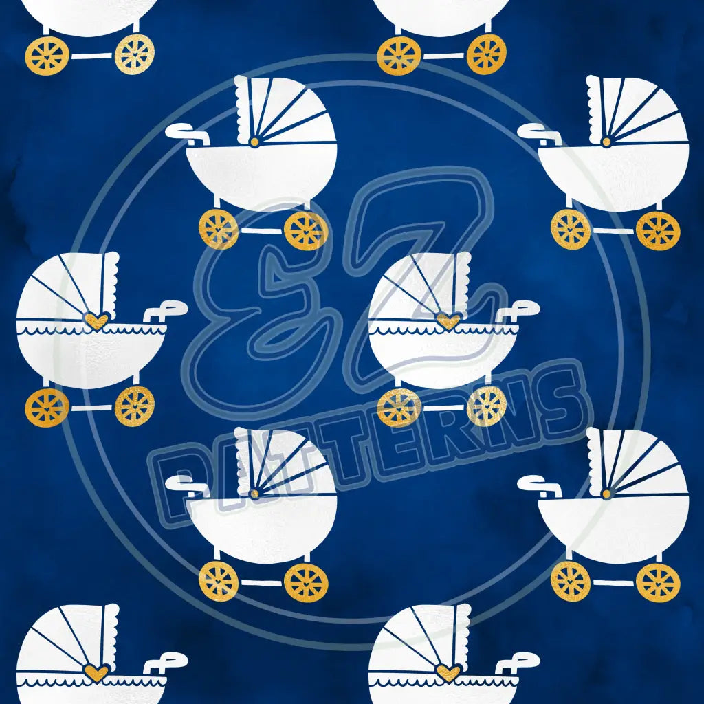 Navy Nursery 008 Printed Pattern Vinyl