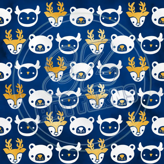 Navy Nursery 009 Printed Pattern Vinyl