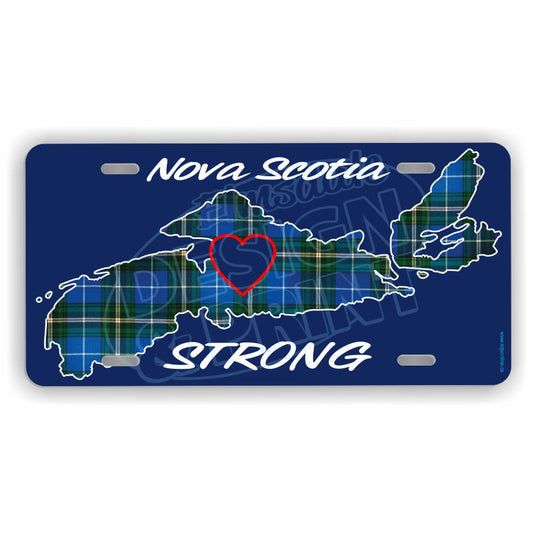 Nova Scotia Strong Navy License Plate - Navy Background