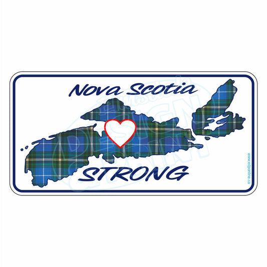 Nova Scotia Strong White Decal - 3 x 6’ Decal / White Background