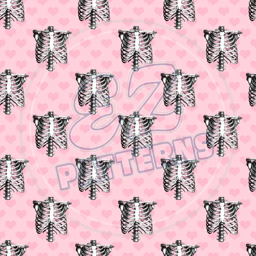 Pink Black Goth 006 Printed Pattern Vinyl