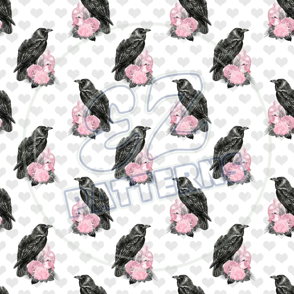 Pink Black Goth 009 Printed Pattern Vinyl