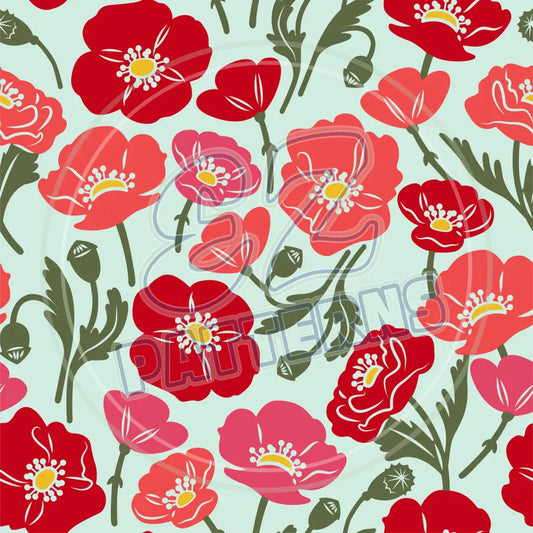 Poppy Garden 001 Printed Pattern Vinyl