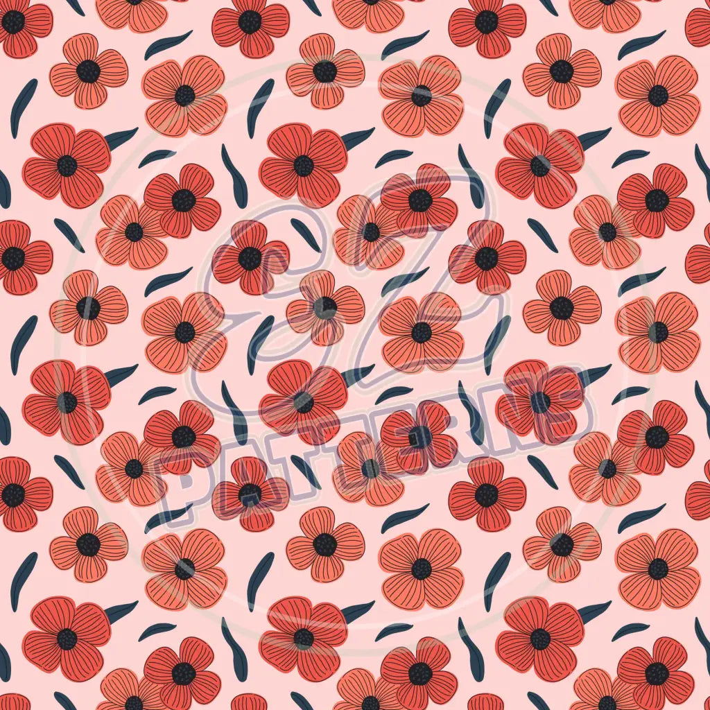 Poppy Motif 012 Printed Pattern Vinyl