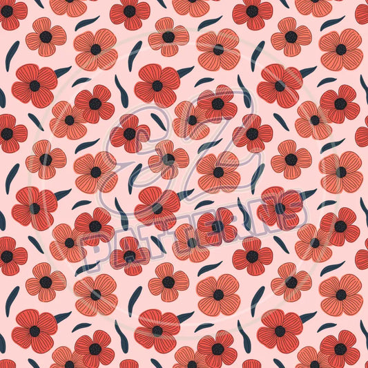 Poppy Motif 012 Printed Pattern Vinyl