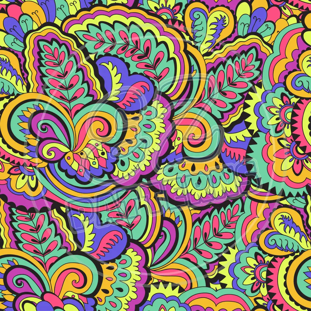 Trippy Psychedelic 001 Printed Pattern Vinyl