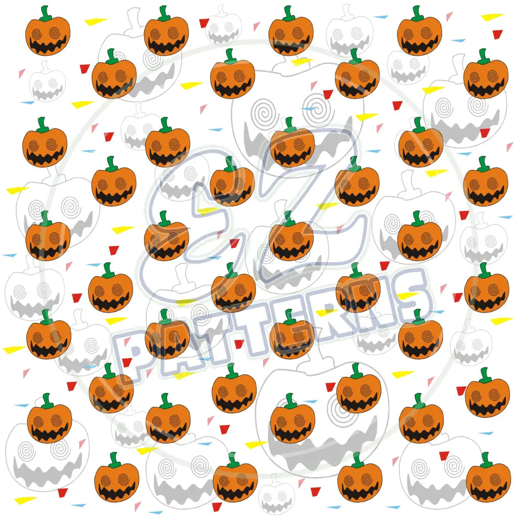 Pumpkin Head 008 Printed Pattern Vinyl