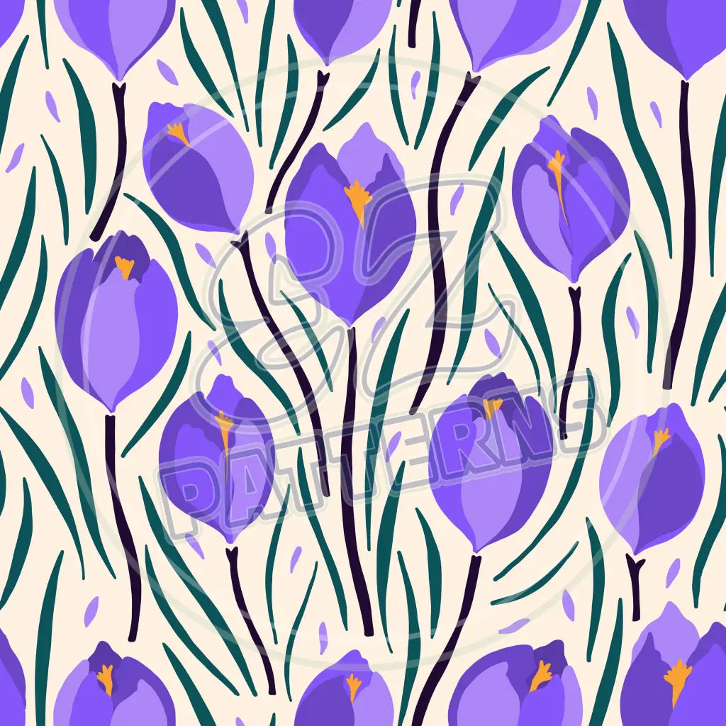 Purple Petals 004 Printed Pattern Vinyl