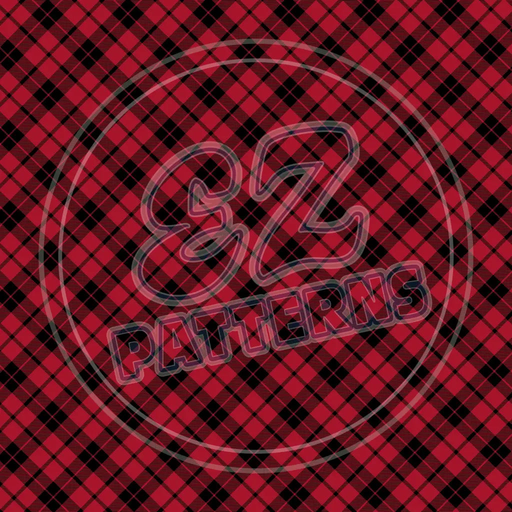 Red & Tan Plaid 010 Printed Pattern Vinyl