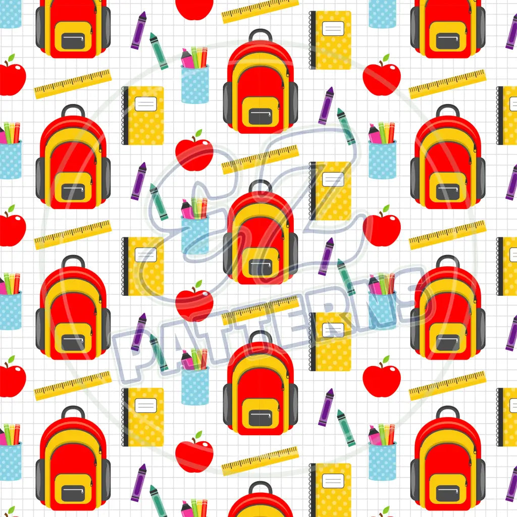 School Supplies 002 Printed Pattern Vinyl