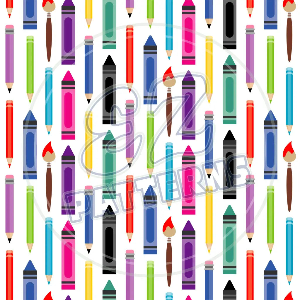 School Supplies 009 Printed Pattern Vinyl