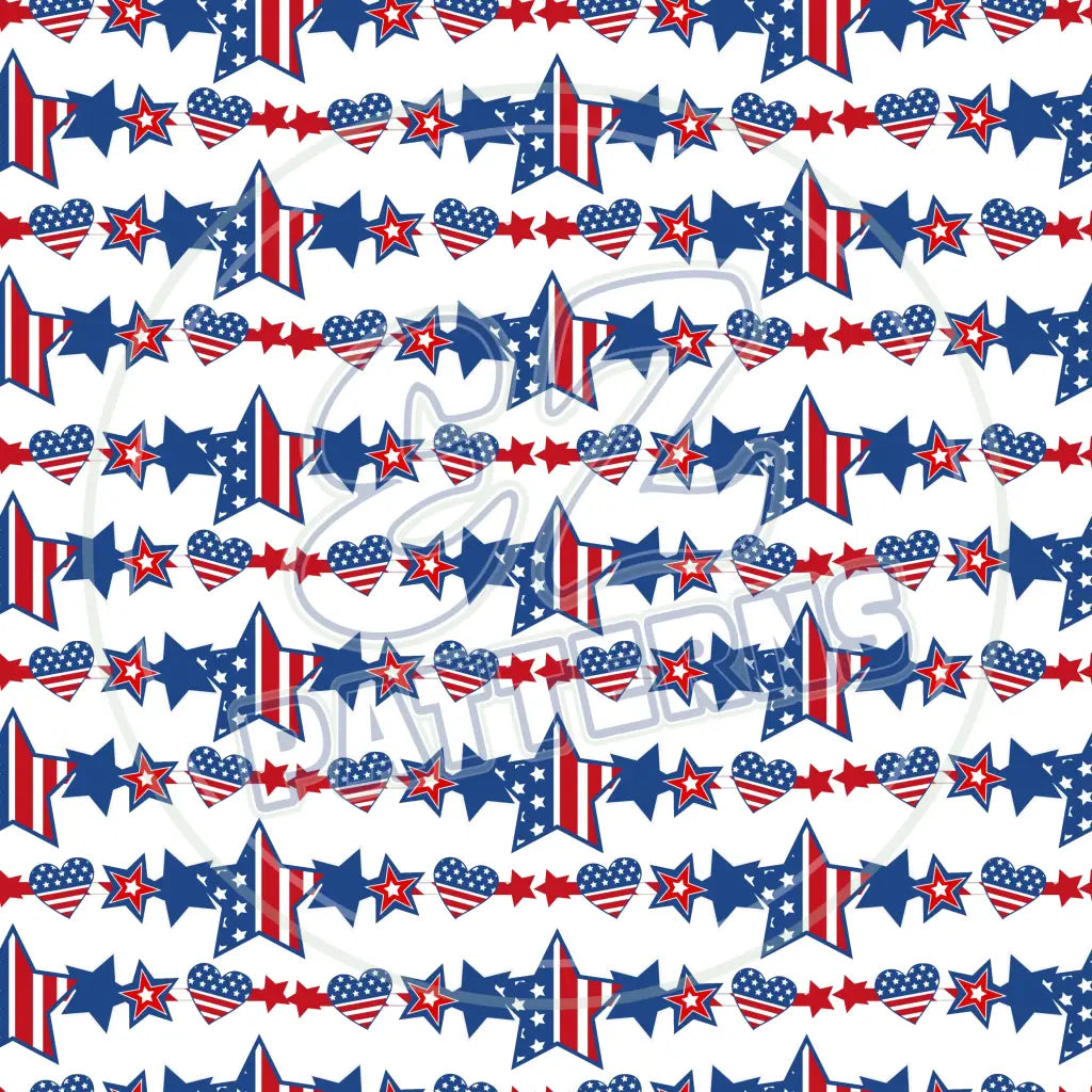 Stars & Stripes 008 Printed Pattern Vinyl